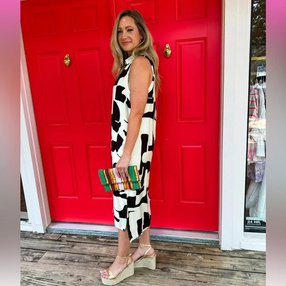 Entro Black/ Off White Dress - L & NWT! - Picture 3 of 11